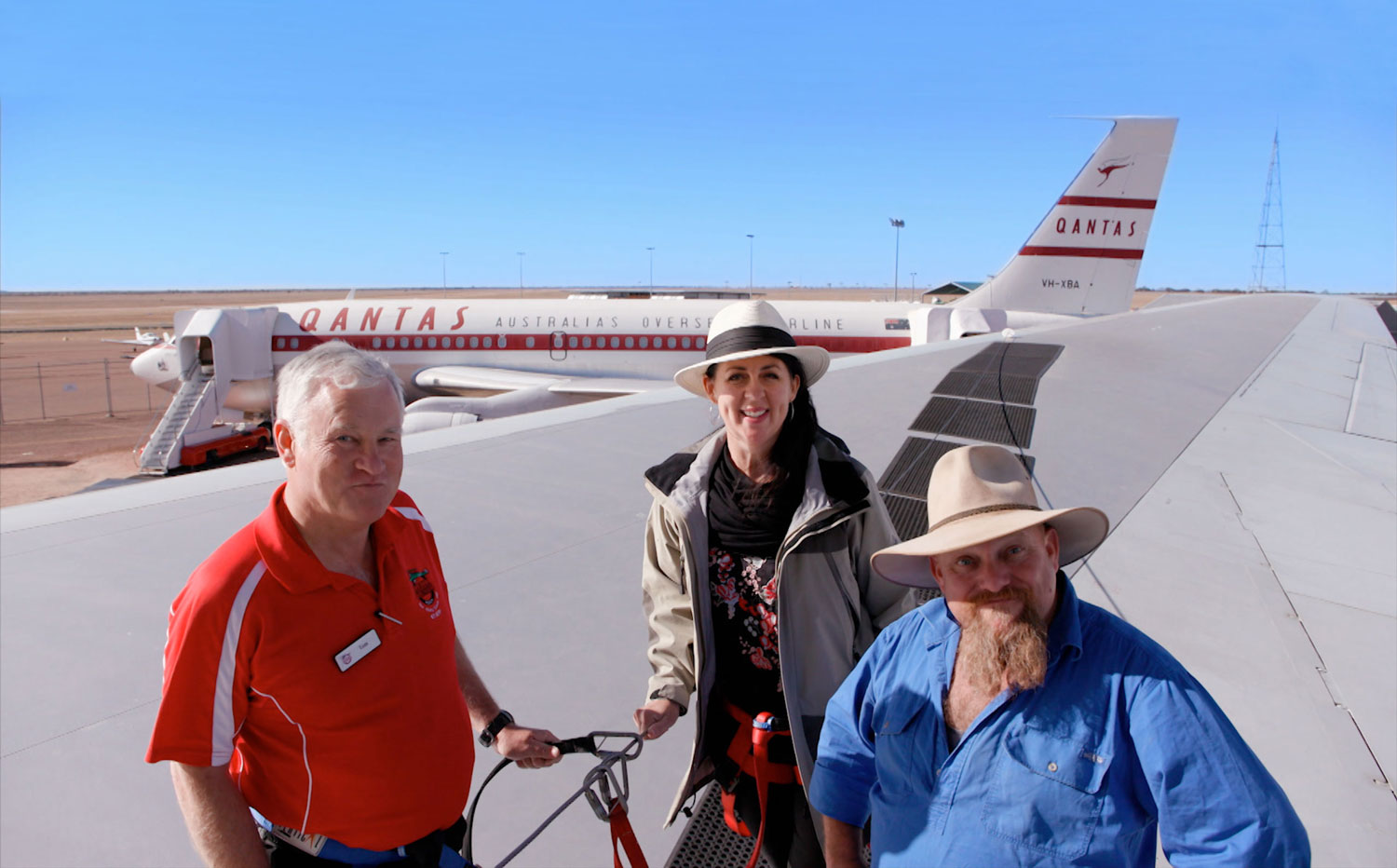 Tania and Macca at the Qantas Founders Museum