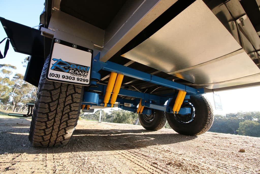 off road suspension on the Everest Ice Glider for tackling tough Aussie tracks