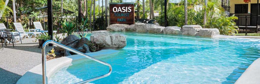 Temperature-controlled Magnesium Pool at Oasis Tourist Park