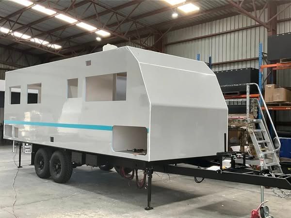 Kokoda van mid-build, five days earlier it was just a chassis